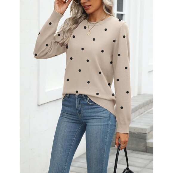 Women's 2025 Fall Sweater Long Sleeve Crew Neck Pullover Casual Basic - Picture 3 of 5